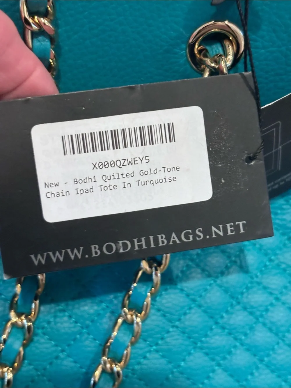NWT Bodhi Turquoise Leather Bag